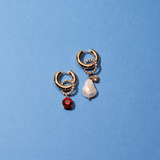 Boucles d'oreilles Palermo (Vert + Orange)