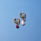 Boucles d'oreilles Palermo (Rouge + Rose)