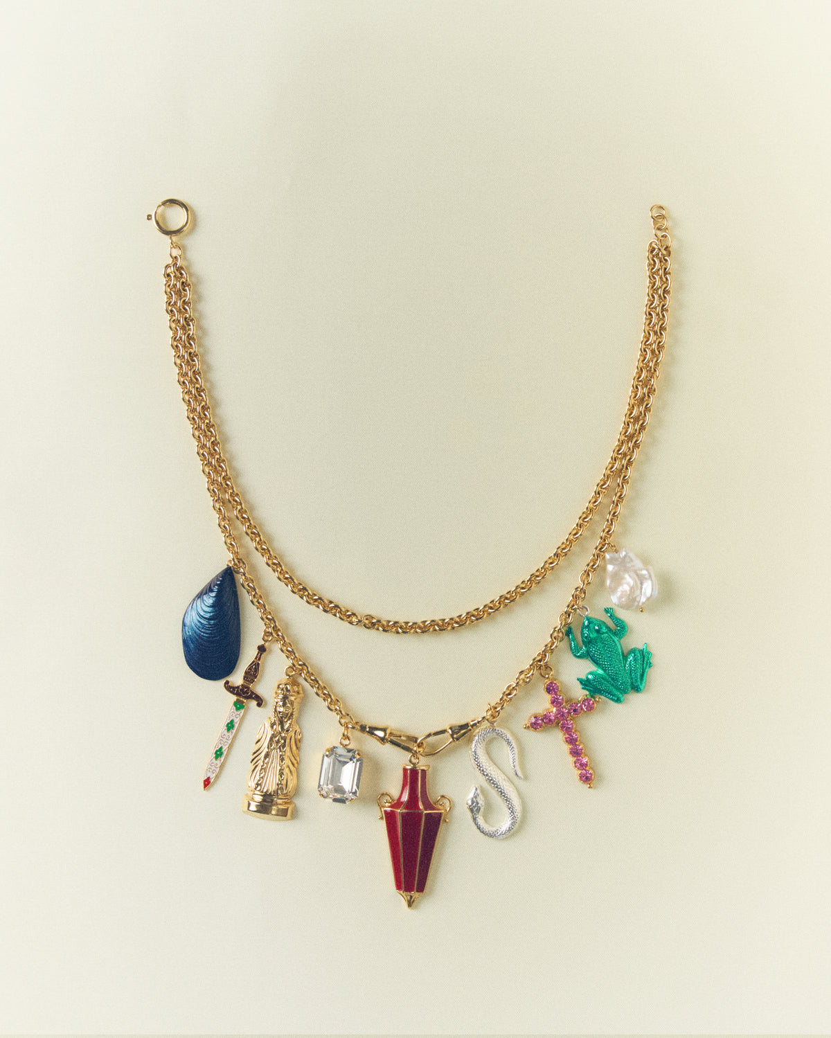 Lovers necklace with 11 charms