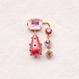 Boucle d'oreille Aglaé Rouge
