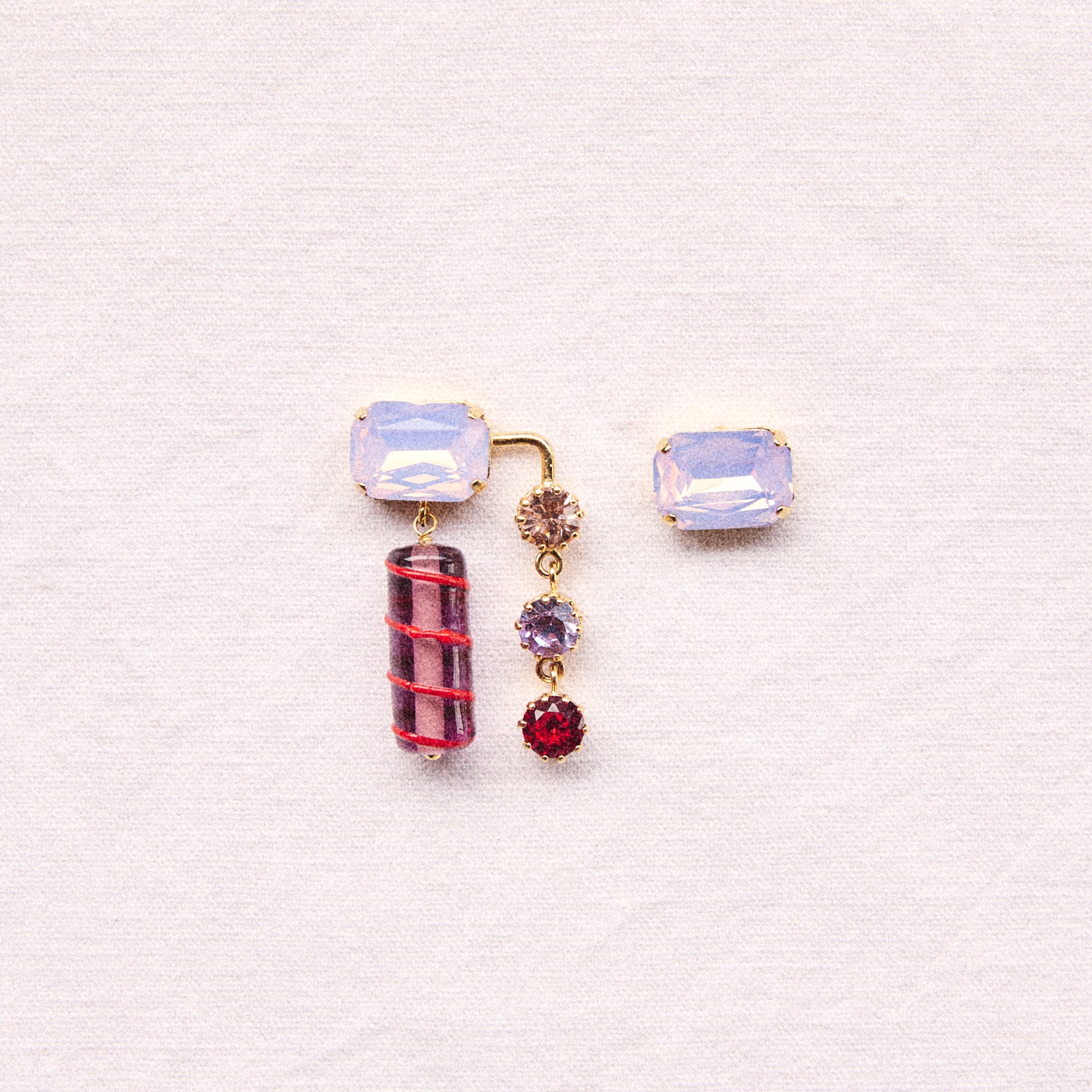 Boucle d'oreille Aglaé Lilas