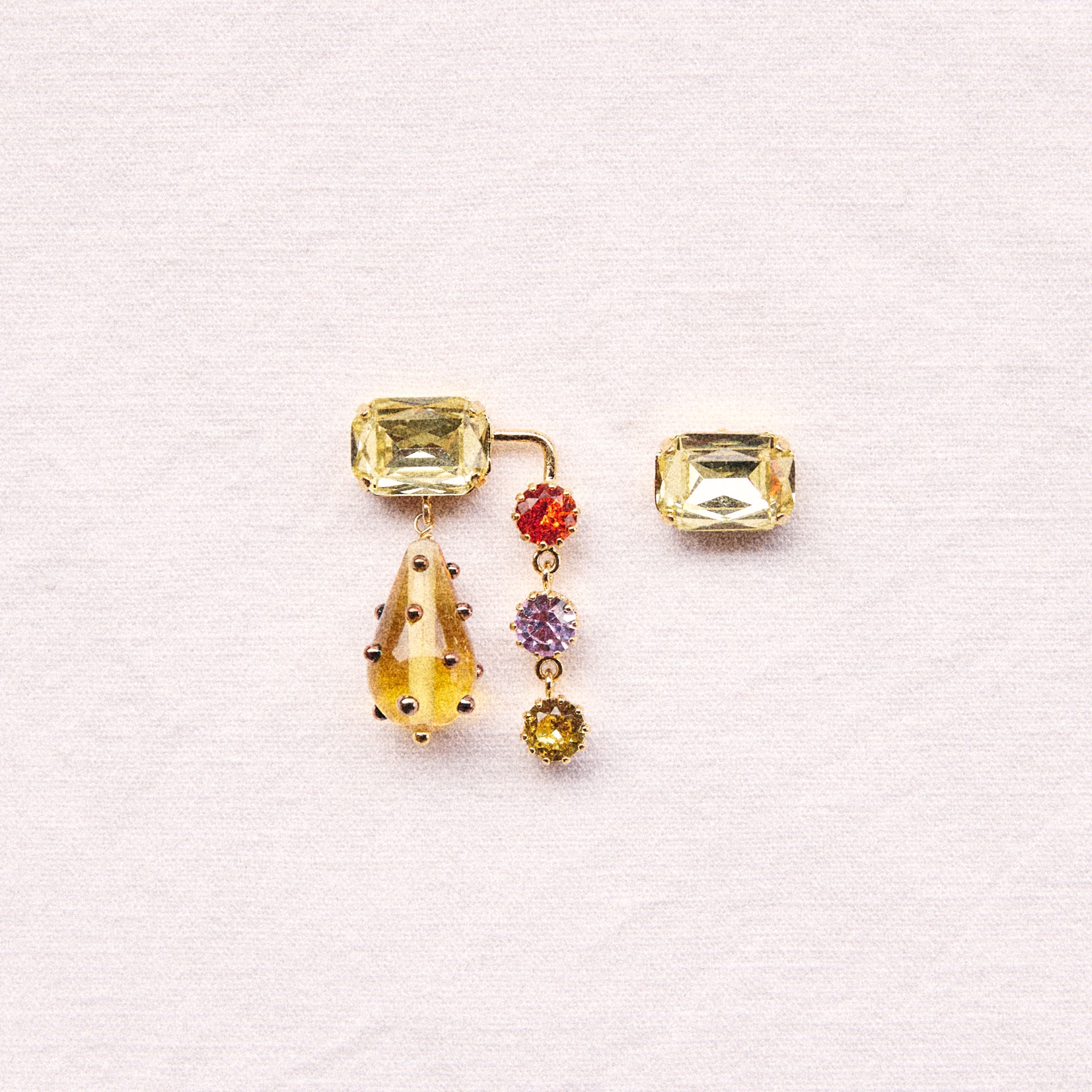 Boucle d'oreille Aglaé Jaune
