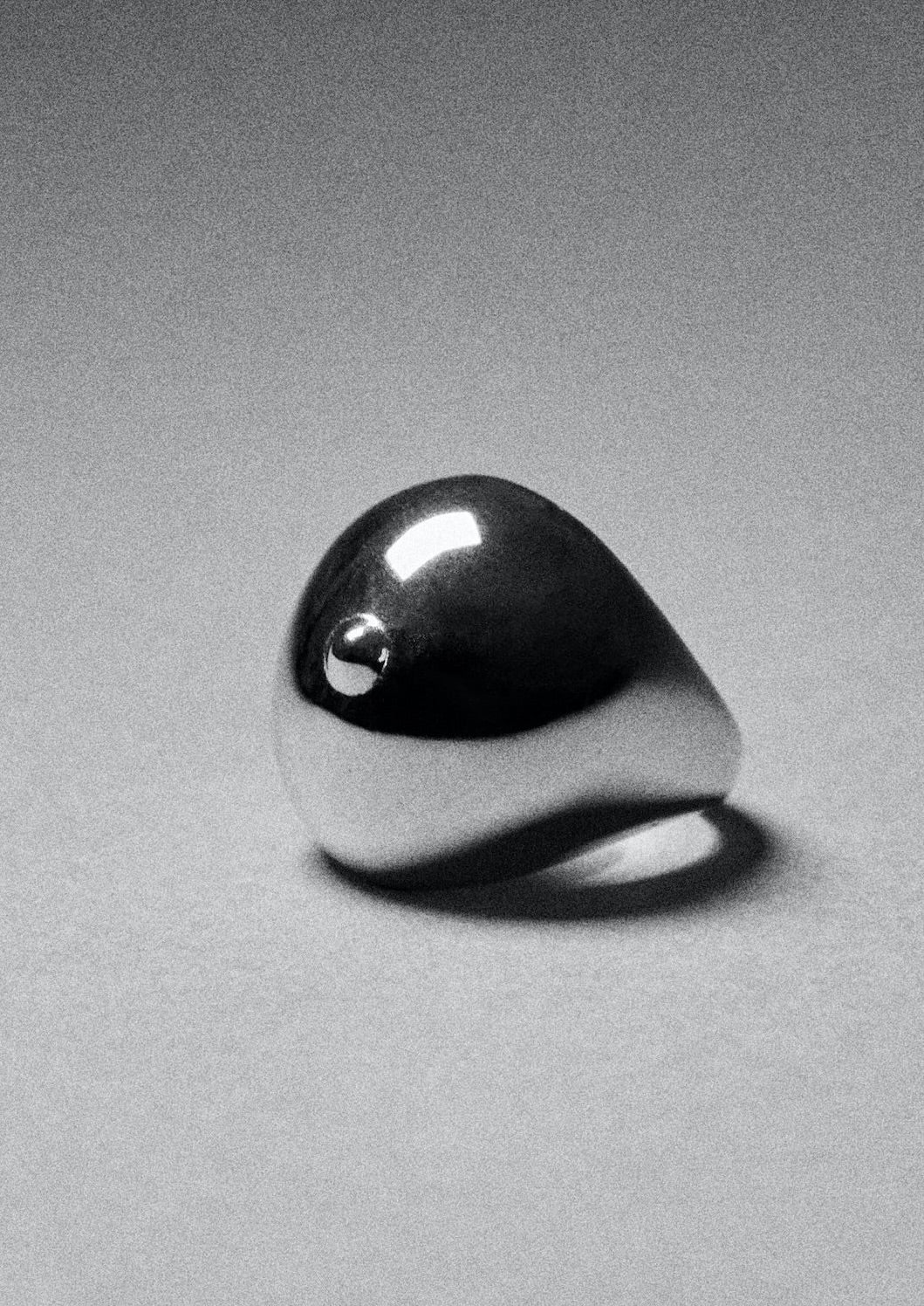 Boob ring in silver