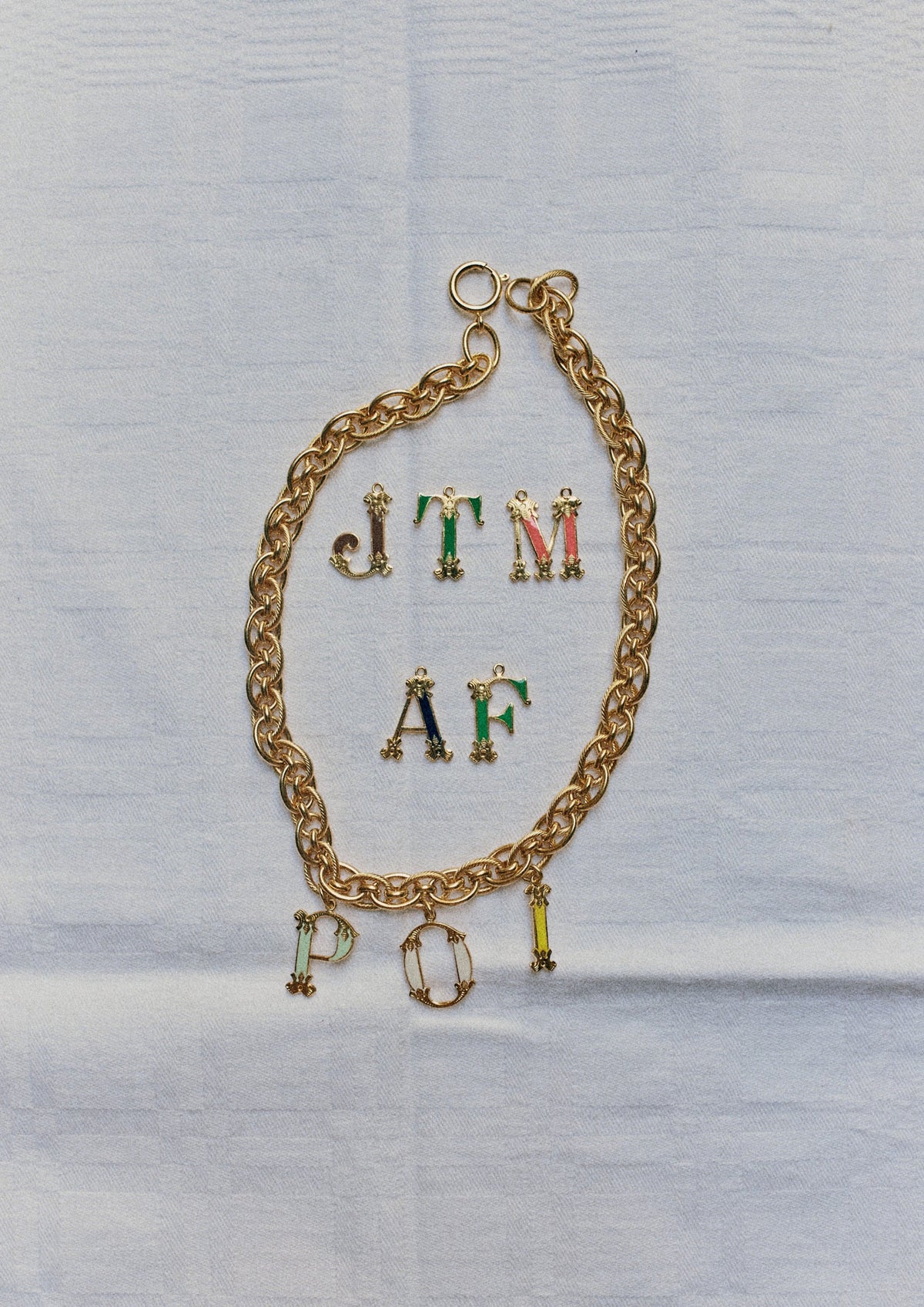 Bright Words necklace with 3 letters