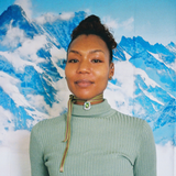 Rebecca necklace Olive ribbon