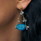 Gallipoli earrings Azure Strass