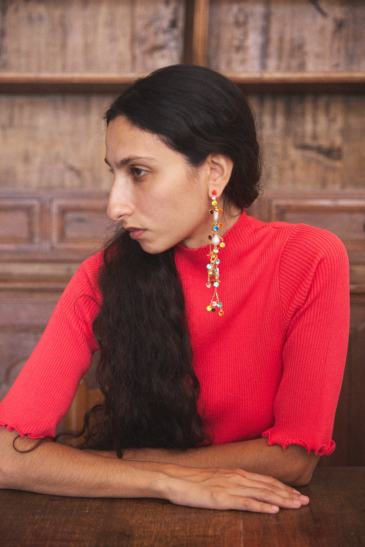 Stromboli long earrings