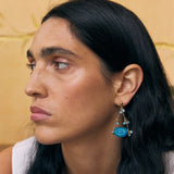 Boucles d'oreilles Gallipoli Azur Strass