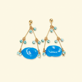 Boucles d'oreilles Gallipoli Azur Strass