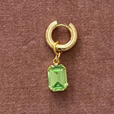 Lovers earring Green Strass