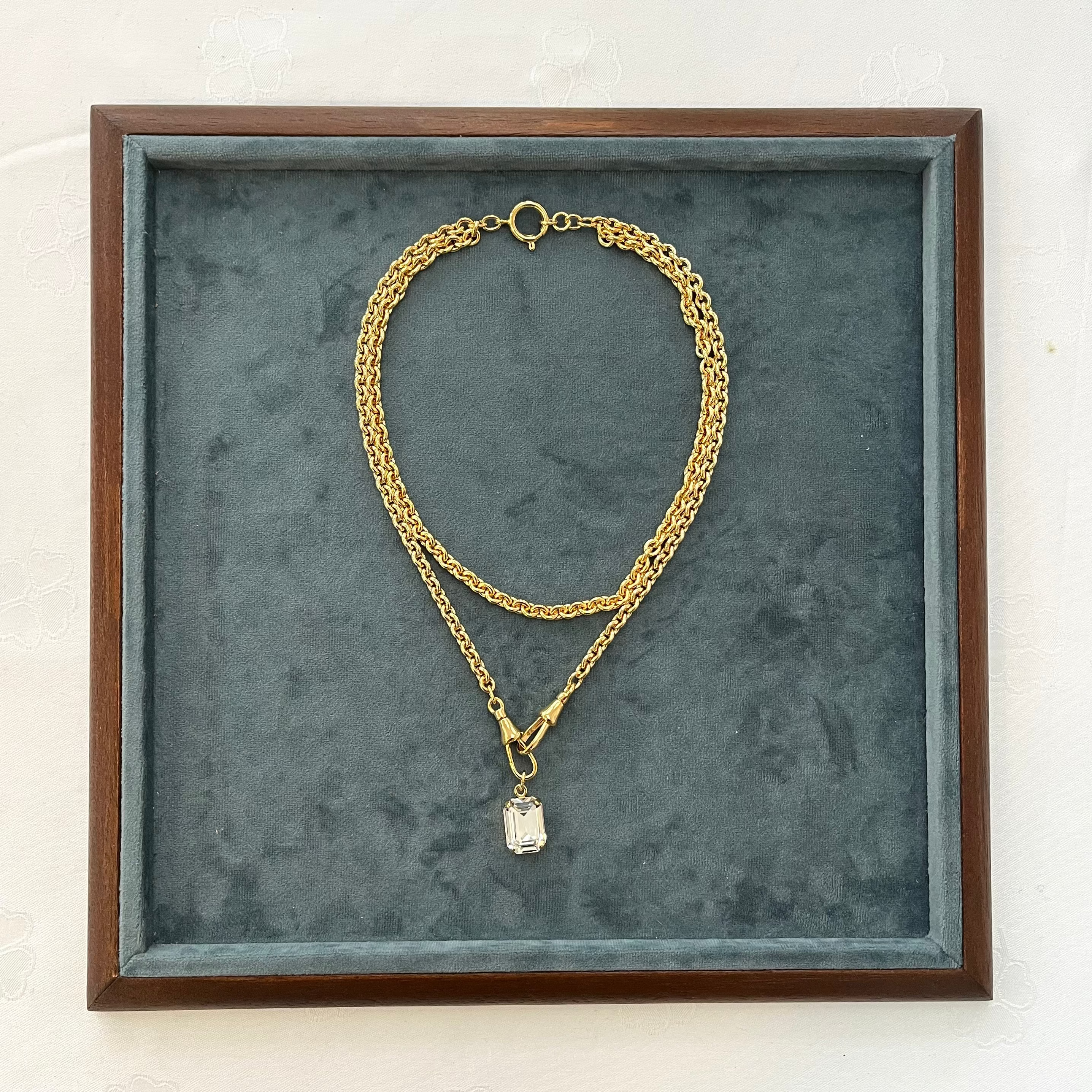 Lovers necklace with Strass