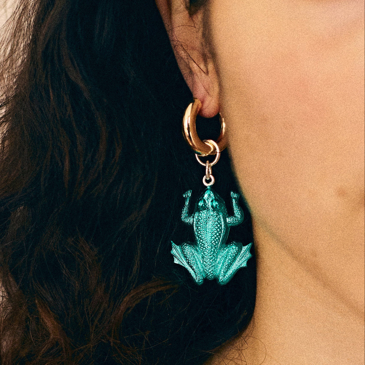 Lovers earring with Frog