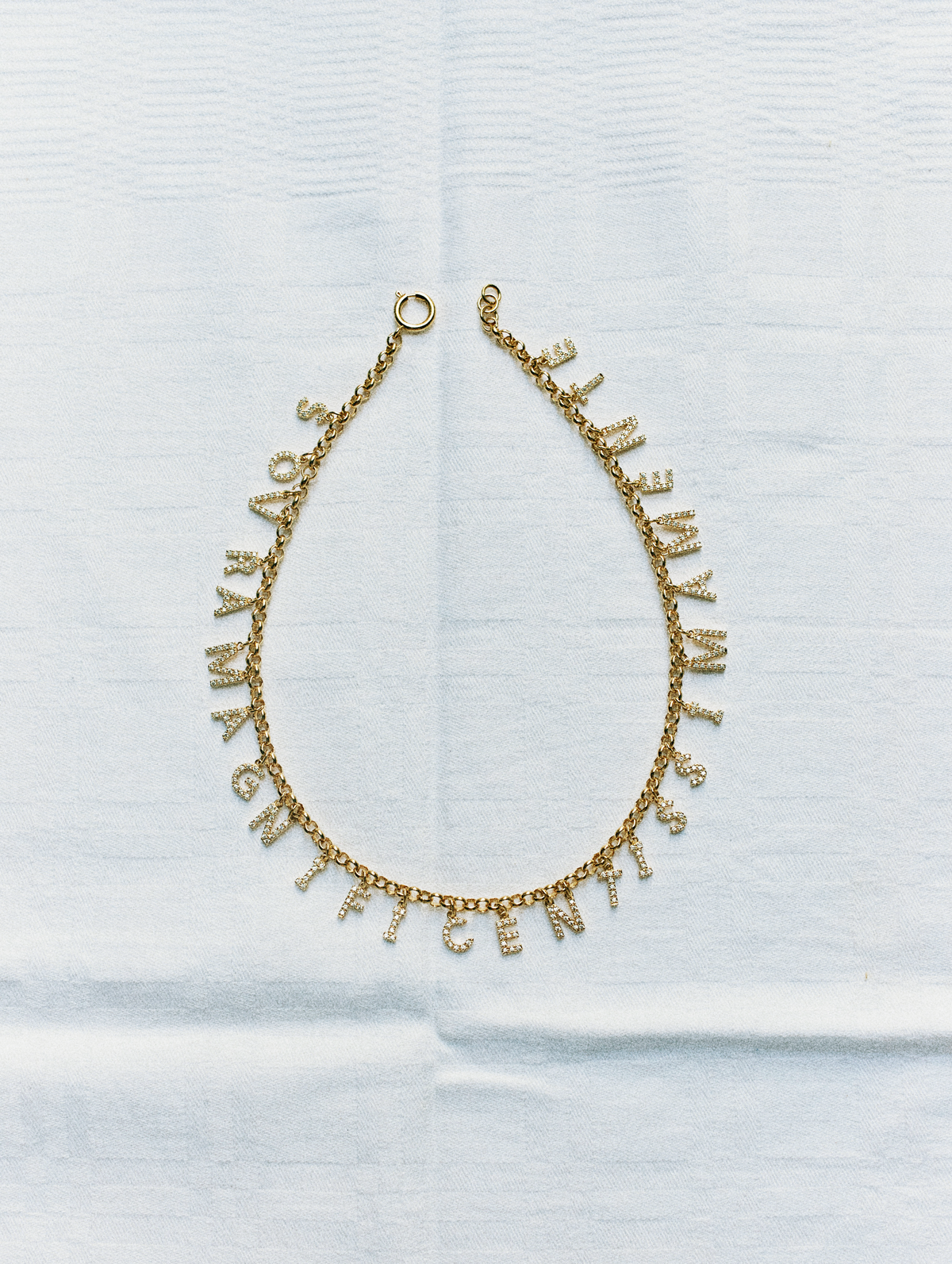 Strassed Weird Words necklace