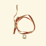 Rebecca necklace White ribbon