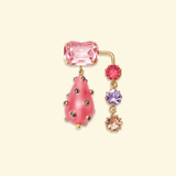 Boucle d'oreille Aglaé Rouge