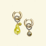 Palermo earrings Chartreuse + Grey