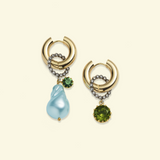 Palermo earrings Sky + Green