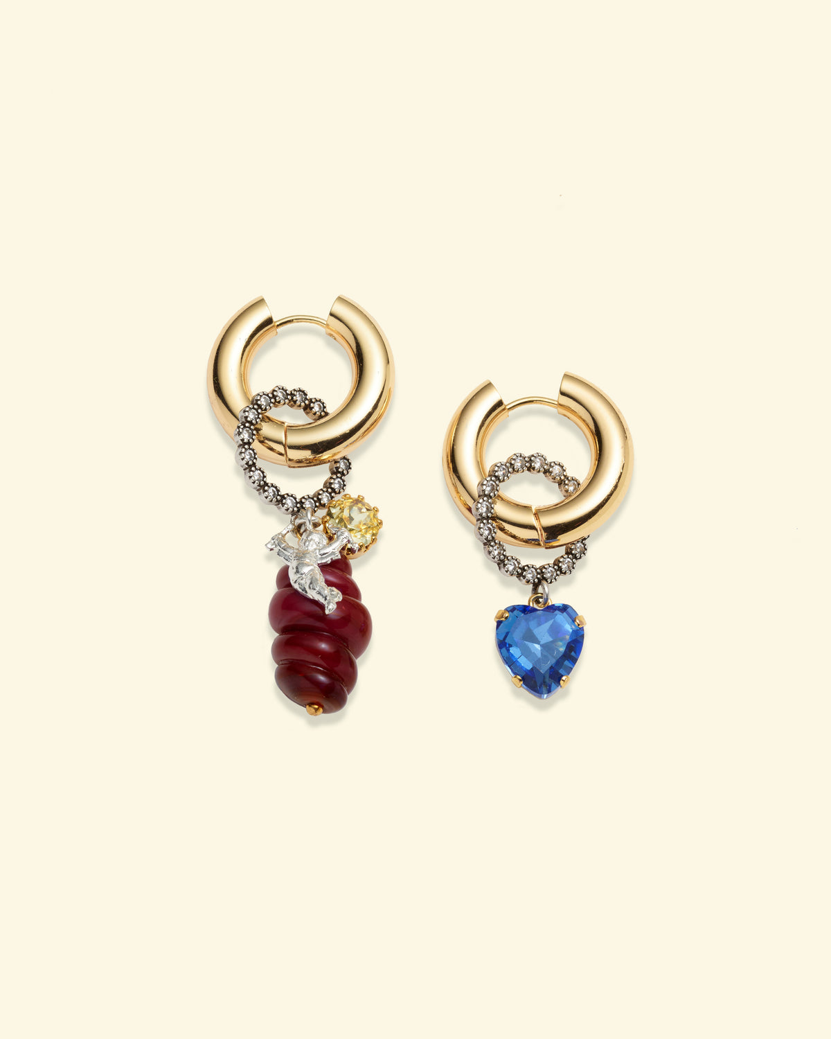 Vintage Palermo earrings in Burgundy