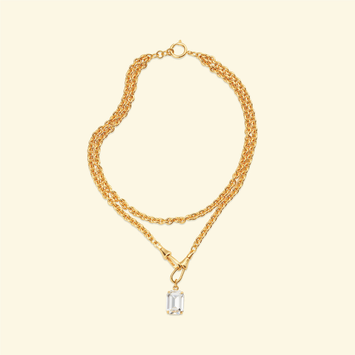Lovers necklace with Strass
