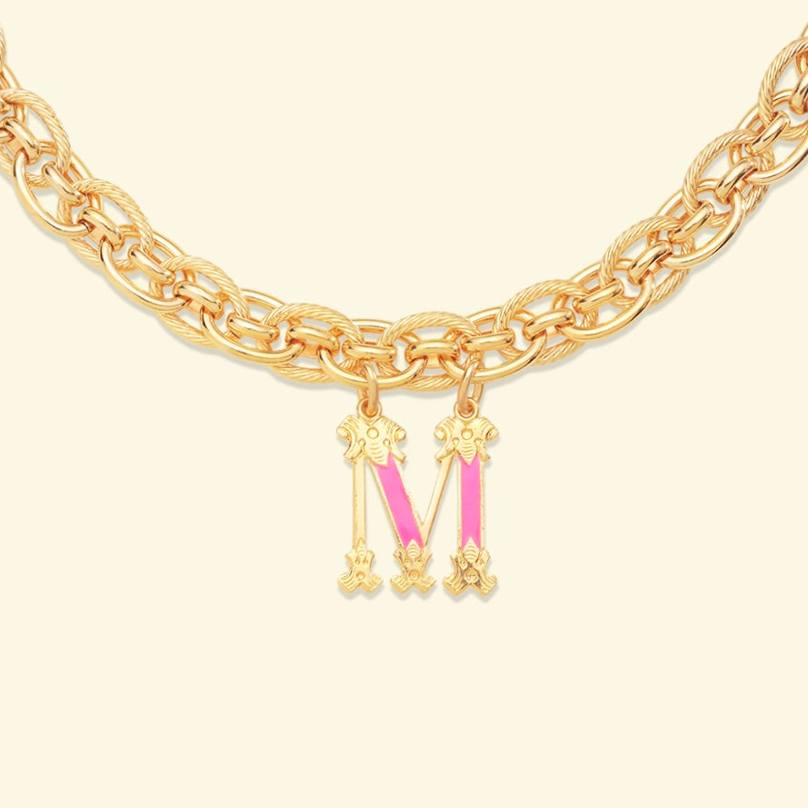 Bright Words necklace with 1 letter