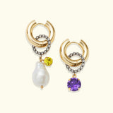 Palermo earrings Purple + Lime