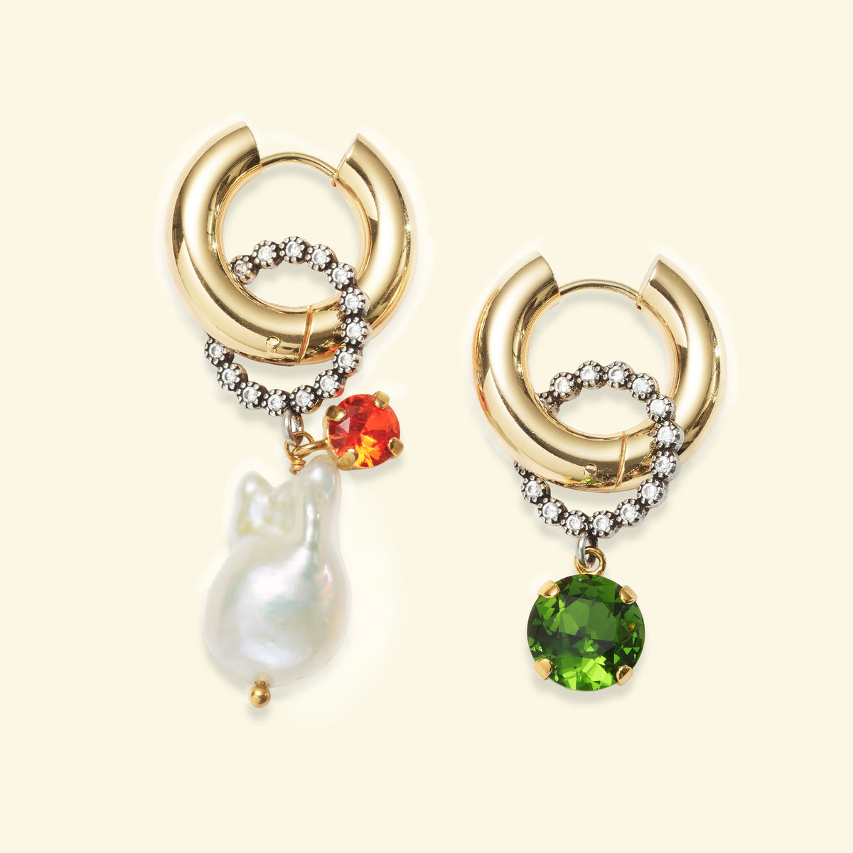 Palermo earrings in Green
