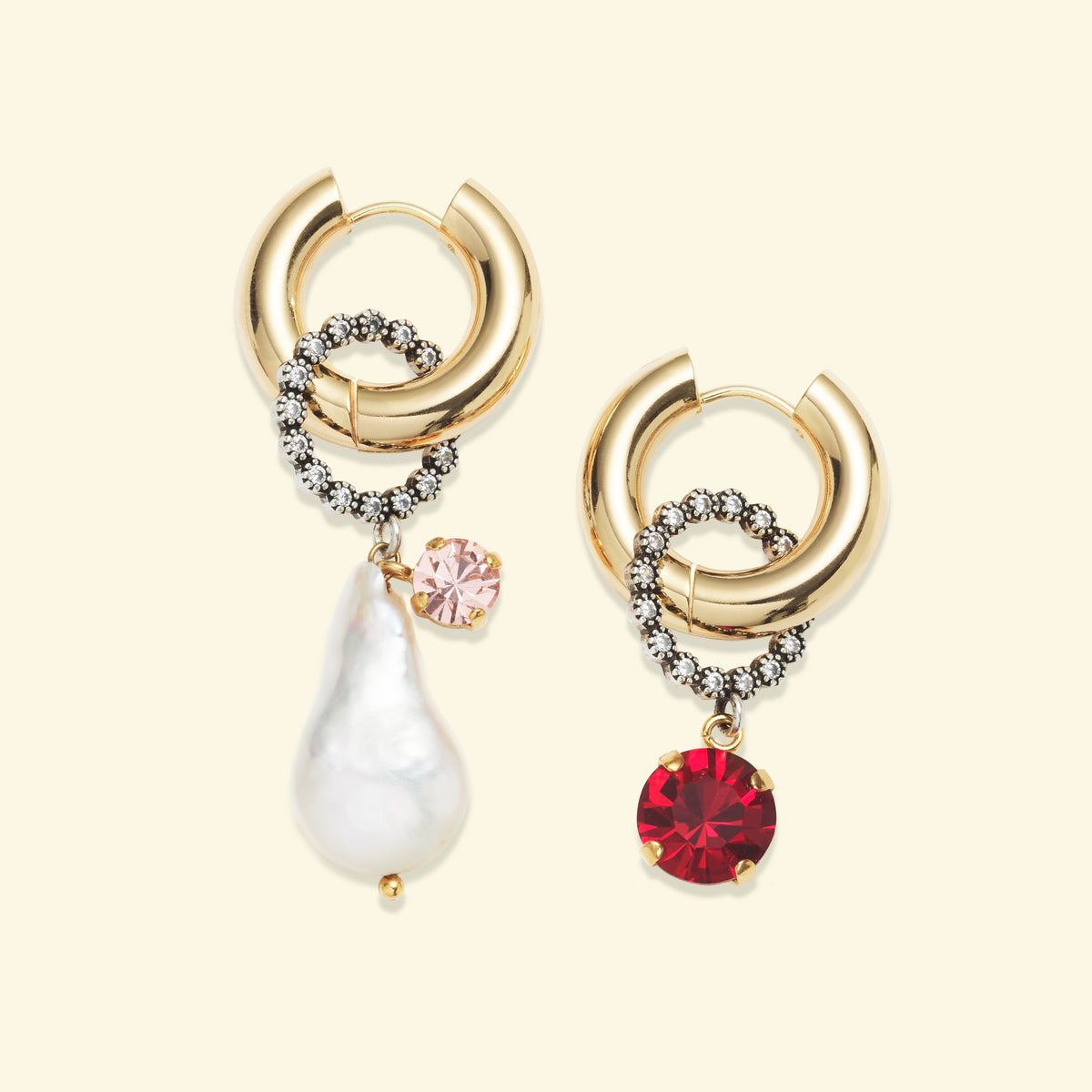 Palermo earrings in Red