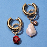 Palermo earrings Red + Rose