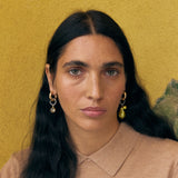 Palermo earrings Chartreuse + Grey