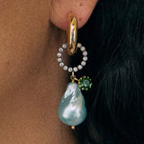 Palermo earrings Sky + Green