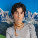 Rebecca necklace White ribbon