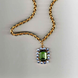 Rebecca necklace Olive chain