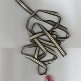 Rebecca necklace Mulberry ribbon