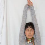 Rebecca necklace Olive ribbon