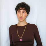 Rebecca necklace Mulberry chain