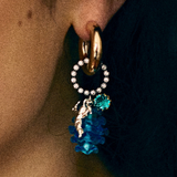 Vintage Palermo earrings Blue + Blue