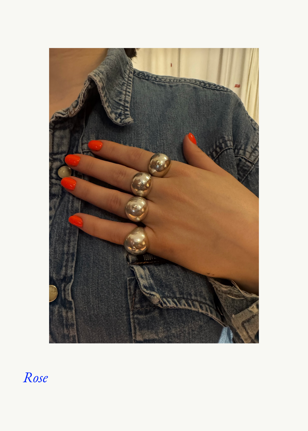 Boob ring in silver