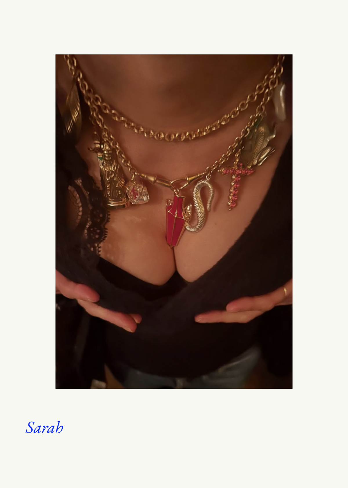 Lovers necklace with 11 charms