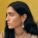 Palermo earrings Sky + Green