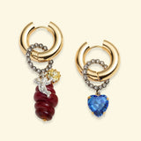 Vintage Palermo earrings Burgundy