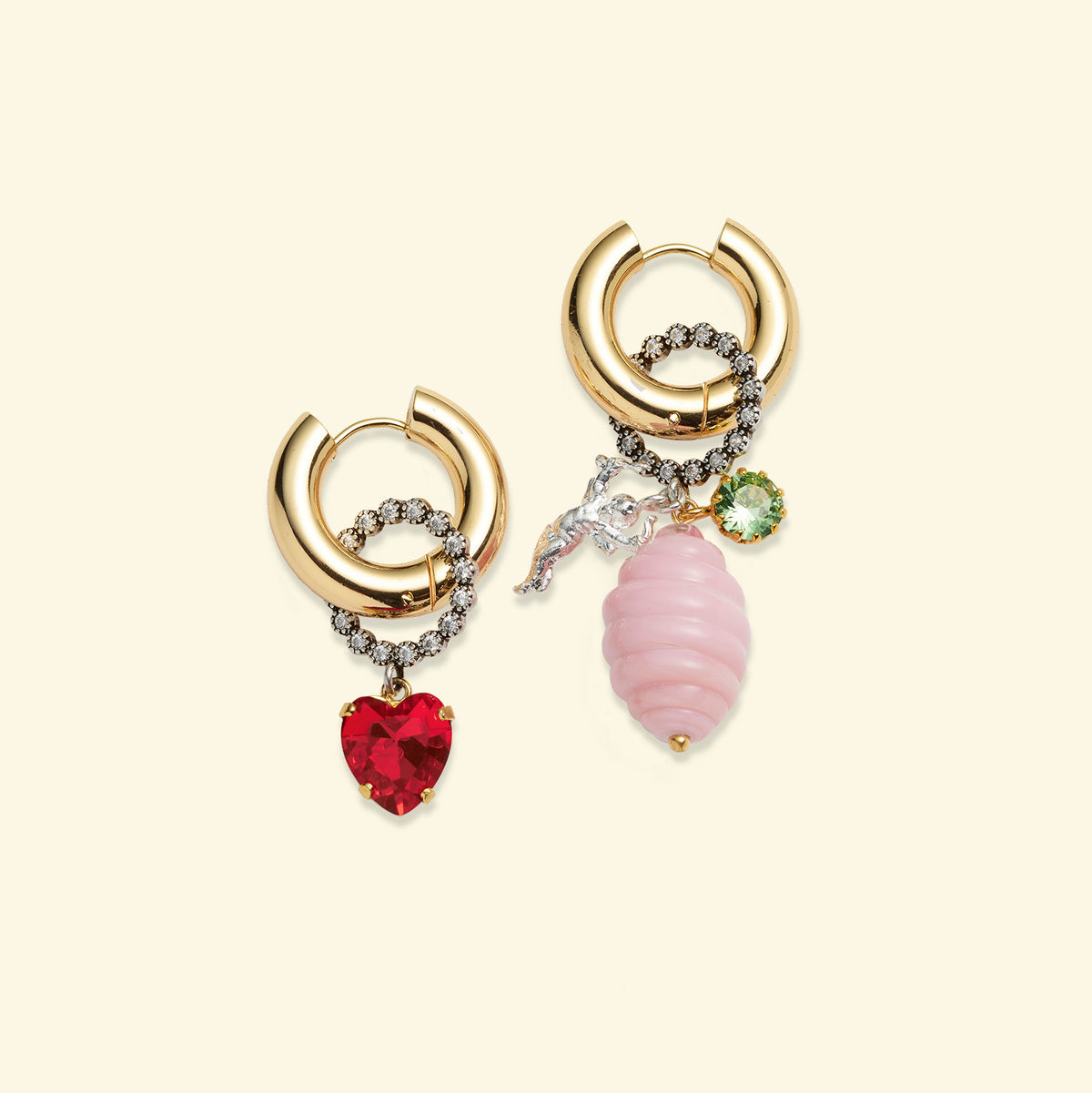 Boucles d'oreilles Vintage Palermo en Rose