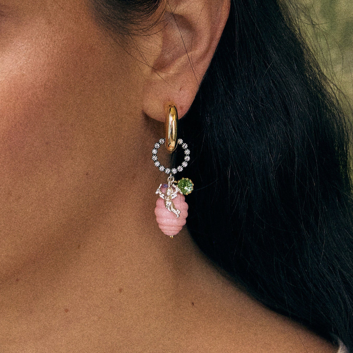 Vintage Palermo earrings in Pink