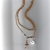Lovers necklace Sword + Pearl