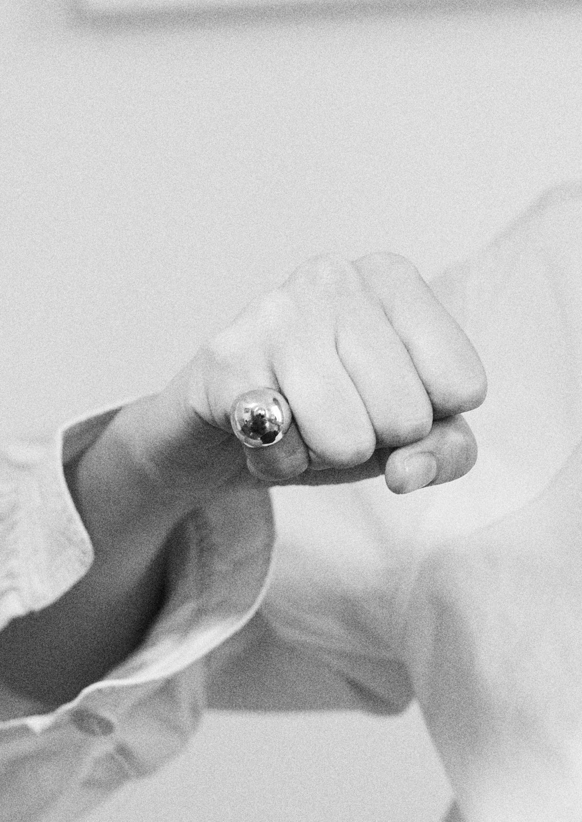 Boob ring in silver