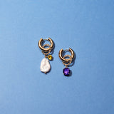 Boucles d'oreilles Palermo (Violet + Jaune)