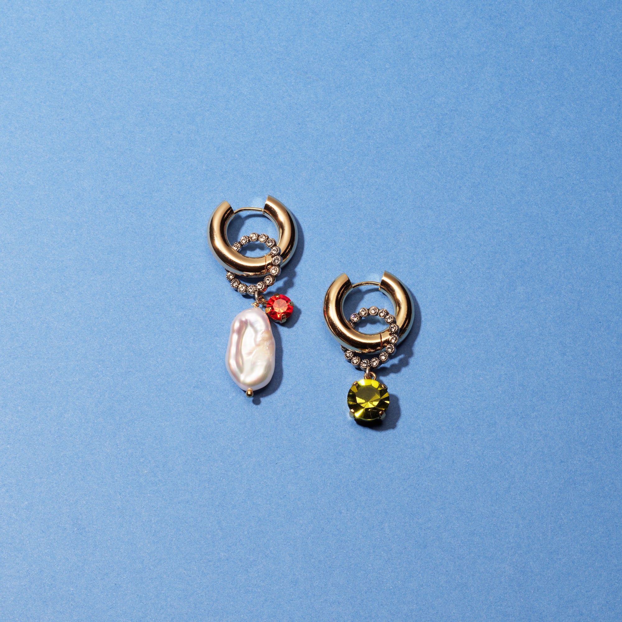 Boucles d'oreilles Palermo (Vert + Orange)